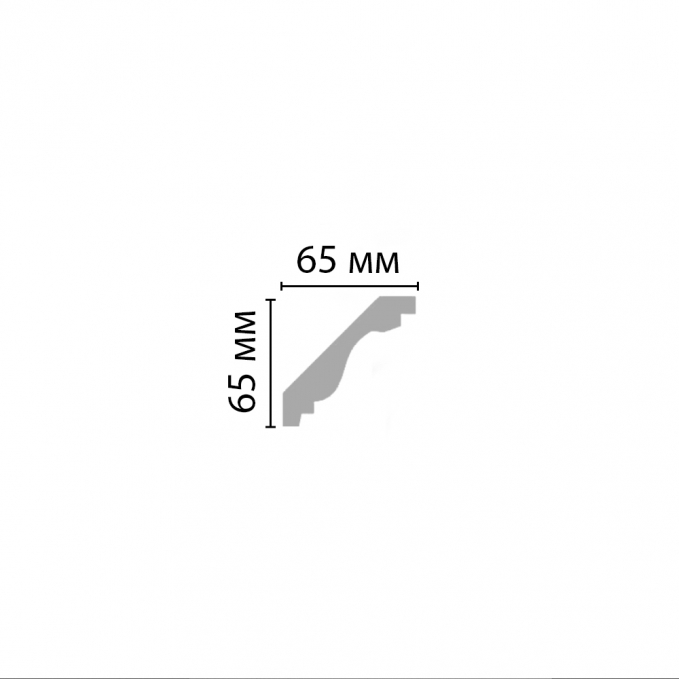 Карниз, плинтус потолочный гладкий Decomaster DP-336, 65x65x2400 мм Карниз, плинтус потолочный гладкий Decomaster DP-336, 65x65x2400 мм