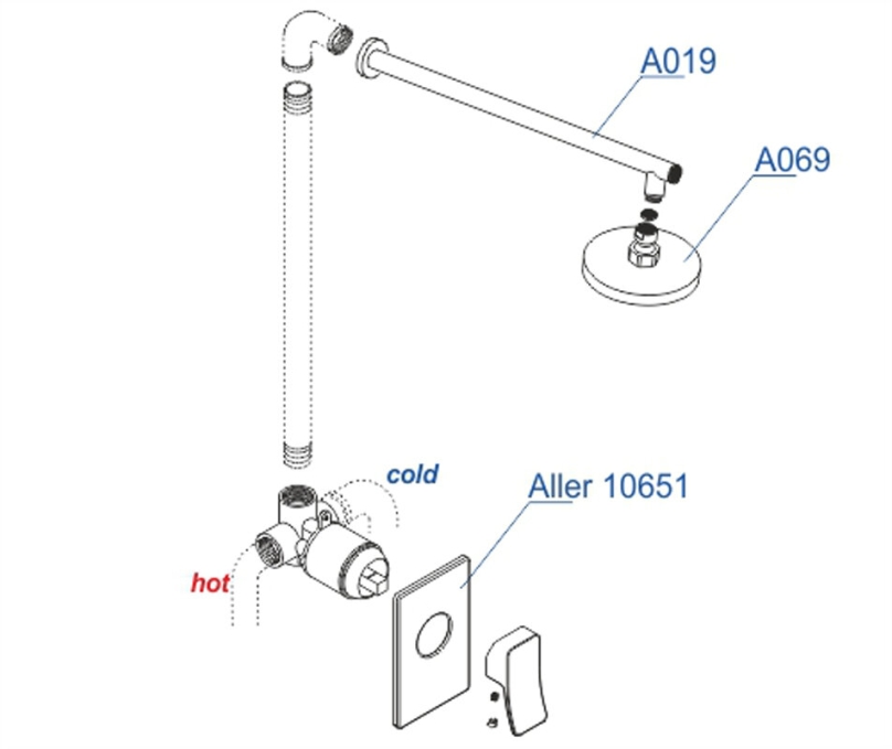 Душевая система WasserKRAFT A12669 Душевая система WasserKRAFT A12669