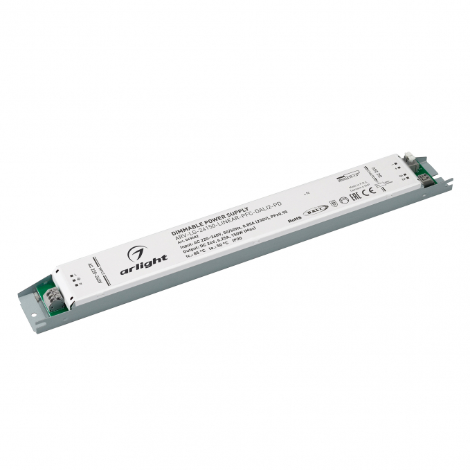 Блок питания ARV-LG-24150-LINEAR-PFC-DALI2-PD (24V, 6.25A, 150W), Arlight, 049482, изображение 1 Блок питания ARV-LG-24150-LINEAR-PFC-DALI2-PD (24V, 6.25A, 150W), Arlight, 049482, изображение 1