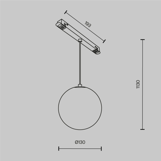 Трековый подвесной светильник Луна / Luna Exility 3000K 5Вт 360°, TR039-2-5W3K, изображение 5