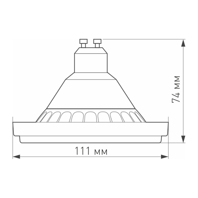 Лампа AR111-UNIT-GU10-15W-DIM Day4000 (WH, 24 deg, 230V), Arlight, 025628