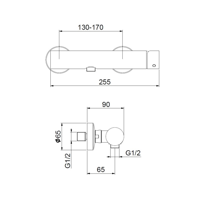 Смеситель для душа Webert One-B NB870102560 черный матовый Смеситель для душа Webert One-B NB870102560 черный матовый