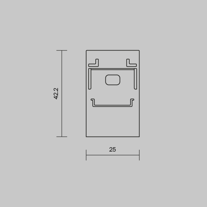 Комплект заглушек (для профиля 25x42) 2 шт., ALM-2542-EC 642061, 642061, изображение 5
