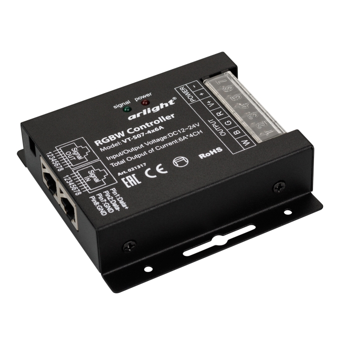 Контроллер VT-S07-4x6A (12-24V, ПДУ 24 кн, RF), Arlight, 021317, изображение 2 Контроллер VT-S07-4x6A (12-24V, ПДУ 24 кн, RF), Arlight, 021317, изображение 2
