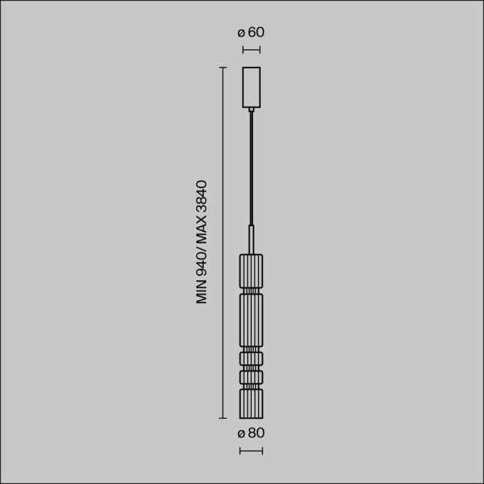 Подвесной светильник Ордо / Ordo 3000К 8Вт, MOD272PL-L12CH3K1, изображение 9 Подвесной светильник Ордо / Ordo 3000К 8Вт, MOD272PL-L12CH3K1, изображение 9