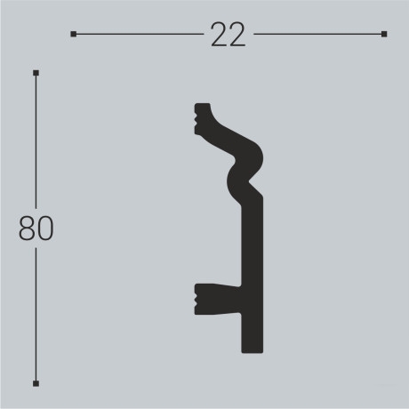 Плинтус Bello Deco П2 80-22 Плинтус Bello Deco П2 80-22