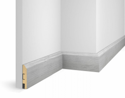 Плинтус Cosca Decor WP07 экошпон дуб Старинный светло-серый, 80x16x2400 мм, МДФ Плинтус Cosca Decor WP07 экошпон дуб Старинный светло-серый, 80x16x2400 мм, МДФ