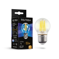 Светодиодная лампа филамент шар 5Вт 2700K E27 340° диммируемая Voltega, 7201