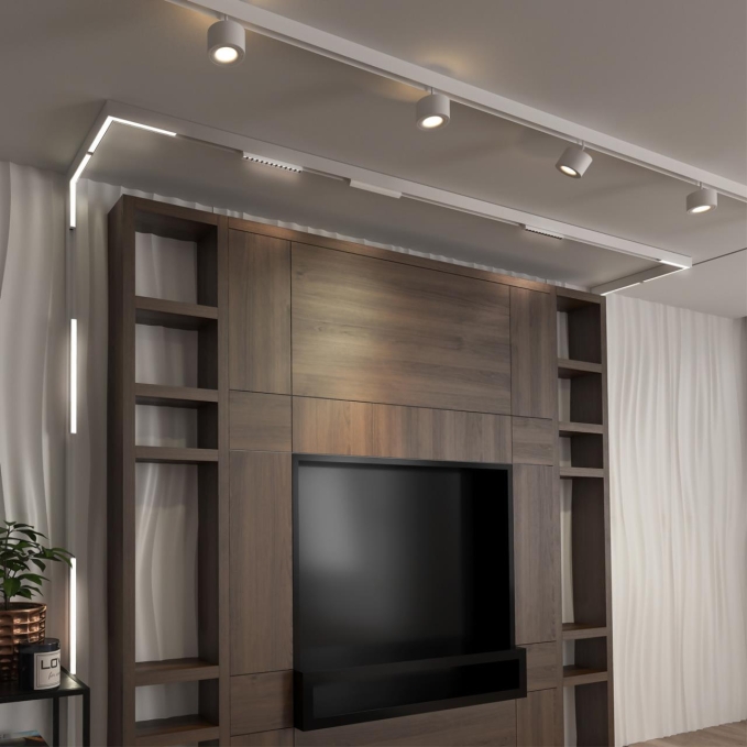Трековый светильник для низковольного шинопровода IP20 LED 4000K 24W 48V FLUM SHINO NT21 167 NOVOTECH 358607, фото в интерьере 1