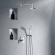 Встраиваемая душевая система Damixa Apollo 947520000 хром: тропический верхний душ, ручной душ Встраиваемая душевая система Damixa Apollo 947520000 хром: тропический верхний душ, ручной душ