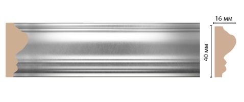 Молдинг Decomaster D030-375, 40x16x2400 мм