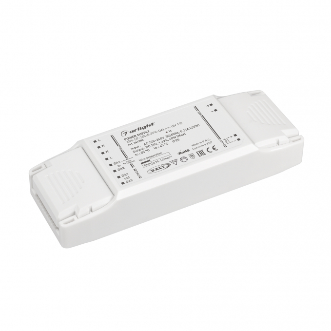 Блок питания ARV-SP-24040-PFC-DALI-1-10V-PD (24V, 1.67A, 40W), Arlight, 041385, изображение 1 Блок питания ARV-SP-24040-PFC-DALI-1-10V-PD (24V, 1.67A, 40W), Arlight, 041385, изображение 1