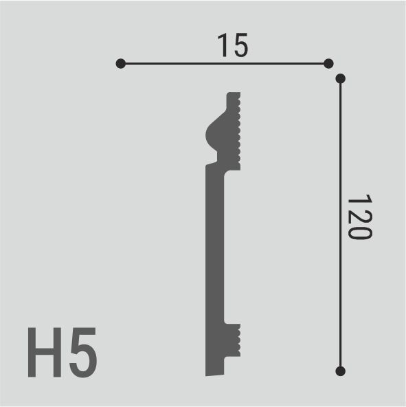 Плинтус напольный Де-Багет XPS Polymer Н 5 120/15 Плинтус напольный Де-Багет XPS Polymer Н 5 120/15