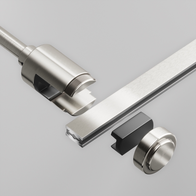 Крепление настенное Wall одинарное удлиненное Flarity платина, TRA155CW-SL1-PT, изображение 2 Крепление настенное Wall одинарное удлиненное Flarity платина, TRA155CW-SL1-PT, изображение 2
