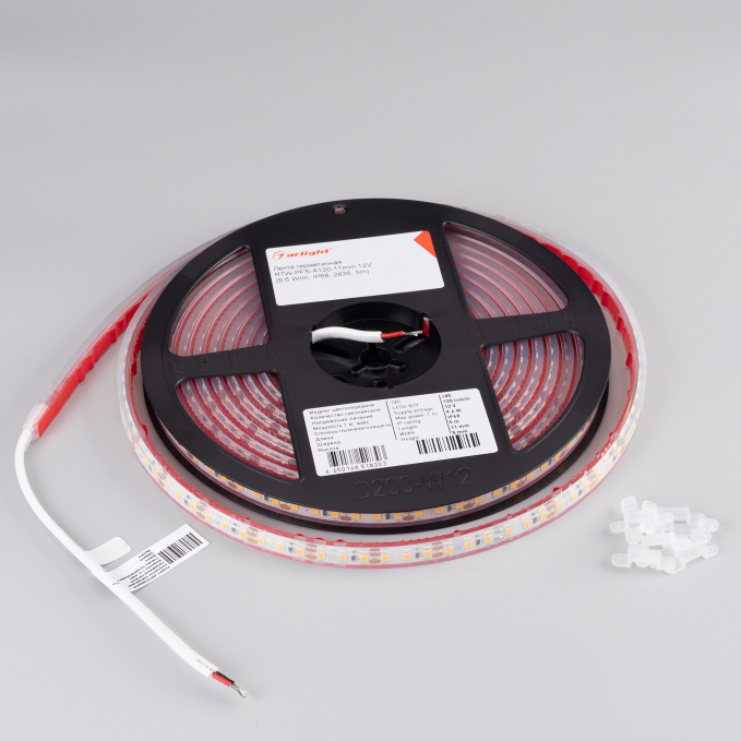 Светодиодная лента герметичная RTW-PFS-A120-11mm 12V Day4000 (9.6 W/m, IP68, 2835, 5m), Arlight, 034002, изображение 2