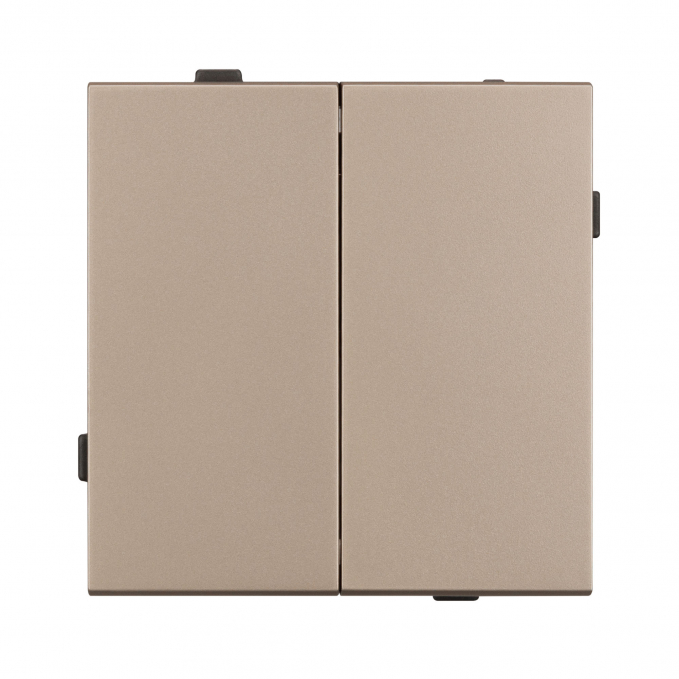 Механизм выключателя двухклавишный непроходной SWT-TENDO-MK02-PL-GD (230V, 10A), Arlight, 054061, изображение 2