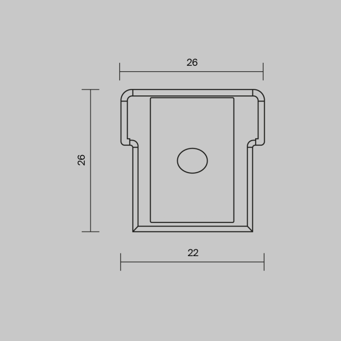 Комплект заглушек (для профиля 26x26) 2 шт., ALM-2626-EC 642060, 642060, изображение 6 Комплект заглушек (для профиля 26x26) 2 шт., ALM-2626-EC 642060, 642060, изображение 6