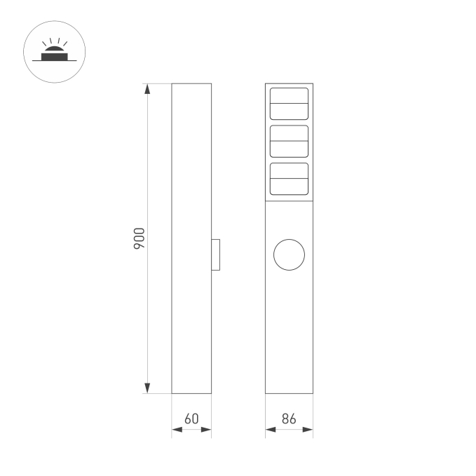 Светильник LGD-TILLIS-BOLL-SOCKET-H900-12W Warm3000 (GR, 92 deg, 230V), Arlight, 055038, изображение 3 Светильник LGD-TILLIS-BOLL-SOCKET-H900-12W Warm3000 (GR, 92 deg, 230V), Arlight, 055038, изображение 3