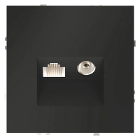 Розетка телевизионная встраиваемая VOLTUM S70 TV+RJ45 кат. 6, (черный матовый), Voltum, VLS060708 Розетка телевизионная встраиваемая VOLTUM S70 TV+RJ45 кат. 6, (черный матовый), Voltum, VLS060708
