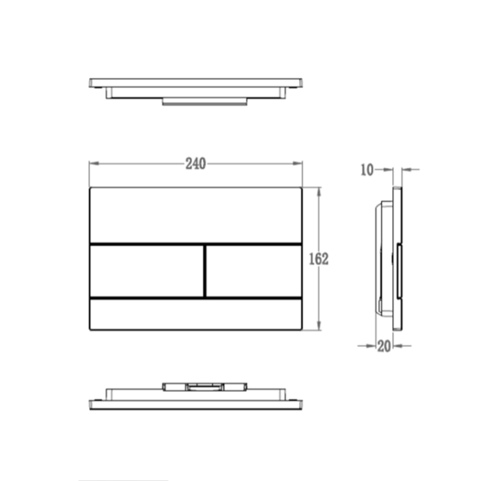 Кнопка смыва Wonzon & Woghand WW-IB235-CR хром механическая Кнопка смыва Wonzon & Woghand WW-IB235-CR хром механическая