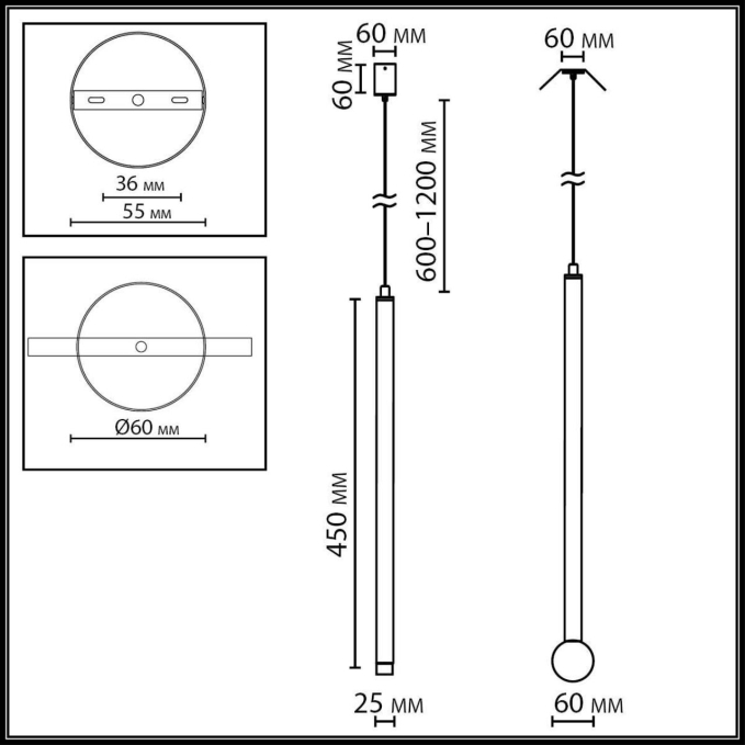 Светильник хрусталь. стекло IP20 LED 3W 400Лм 3000K 220-240V FIANO HIGHTECH ODL26 279 ODEON LIGHT 4375/3LA, схема товара