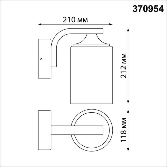 Светильник ландшафтный IP54 E27 max 60W 220-240V NAMI STREET NT23 356 NOVOTECH 370954, схема товара Светильник ландшафтный IP54 E27 max 60W 220-240V NAMI STREET NT23 356 NOVOTECH 370954, схема товара
