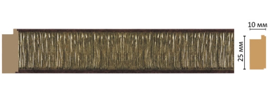 Молдинг Decomaster 102-52, 25x10x2400 мм