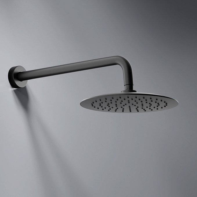 Встраиваемая душевая система Damixa Scandinavian Pure 936520300 черная: тропический верхний душ, ручной душ Встраиваемая душевая система Damixa Scandinavian Pure 936520300 черная: тропический верхний душ, ручной душ