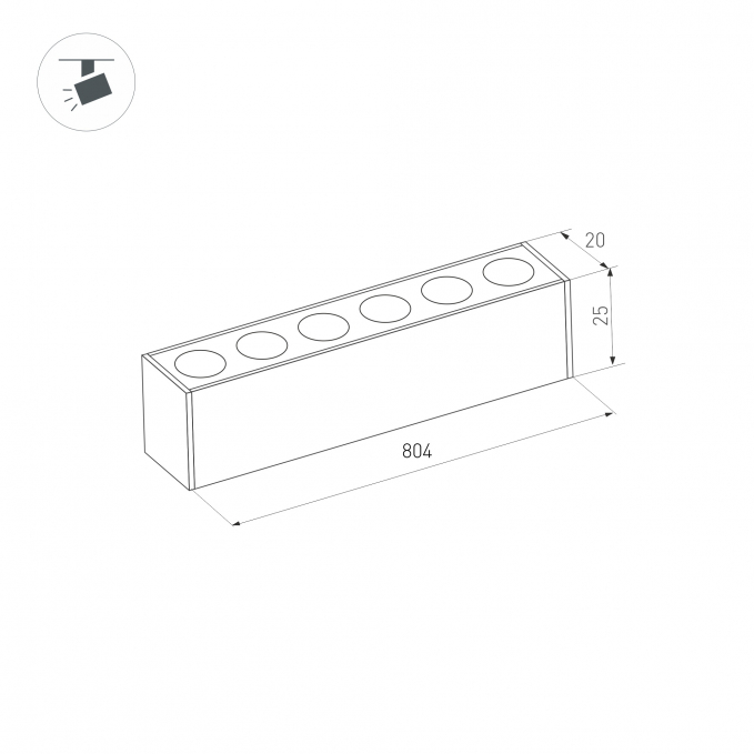 Светильник MAG-DOTS-25-L800-24W Warm3000 (BK, 30 deg, 24V), Arlight, 034207, изображение 2 Светильник MAG-DOTS-25-L800-24W Warm3000 (BK, 30 deg, 24V), Arlight, 034207, изображение 2