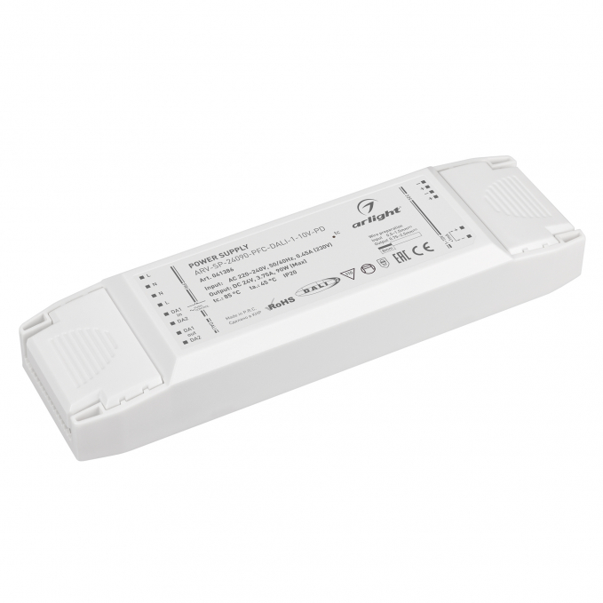 Блок питания ARV-SP-24090-PFC-DALI-1-10V-PD (24V, 3.75A, 90W), Arlight, 041386, изображение 1 Блок питания ARV-SP-24090-PFC-DALI-1-10V-PD (24V, 3.75A, 90W), Arlight, 041386, изображение 1
