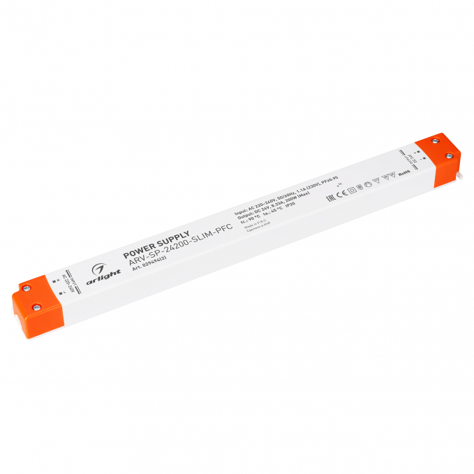 Блок питания ARV-SP-24200-SLIM-PFC (24V, 8.33A, 200W), Arlight, 029494(2), изображение 1 Блок питания ARV-SP-24200-SLIM-PFC (24V, 8.33A, 200W), Arlight, 029494(2), изображение 1