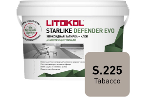 Затирка эпоксидная Litokol Starlike Defender Evo S.225 Tabacco, 1 кг Затирка эпоксидная Litokol Starlike Defender Evo S.225 Tabacco, 1 кг