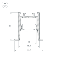 Профиль SL-COMFORT-2322-F-2000 ANOD, Arlight, 031770