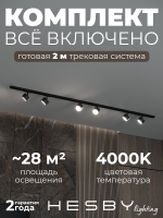 Комплект трековый Skylite №13, Hesby Lighting, HSBL_kompl_S013_NI2B4K