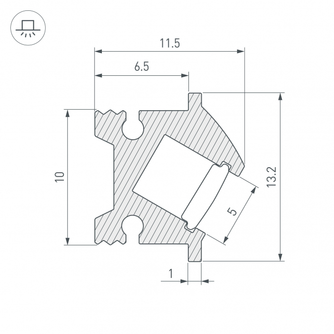 Профиль SL-BEVEL-H12-F13-2000 ANOD IRON GREY, Arlight, 045329, изображение 4 Профиль SL-BEVEL-H12-F13-2000 ANOD IRON GREY, Arlight, 045329, изображение 4