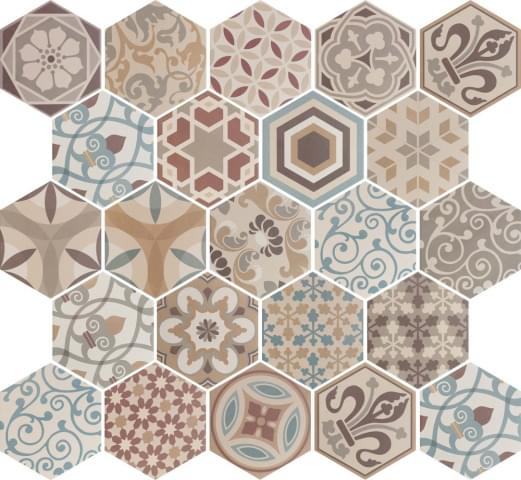 Керамогранит Equipe Hexatile Harmony Colours 17.5x20, 21356 Керамогранит Equipe Hexatile Harmony Colours 17.5x20, 21356