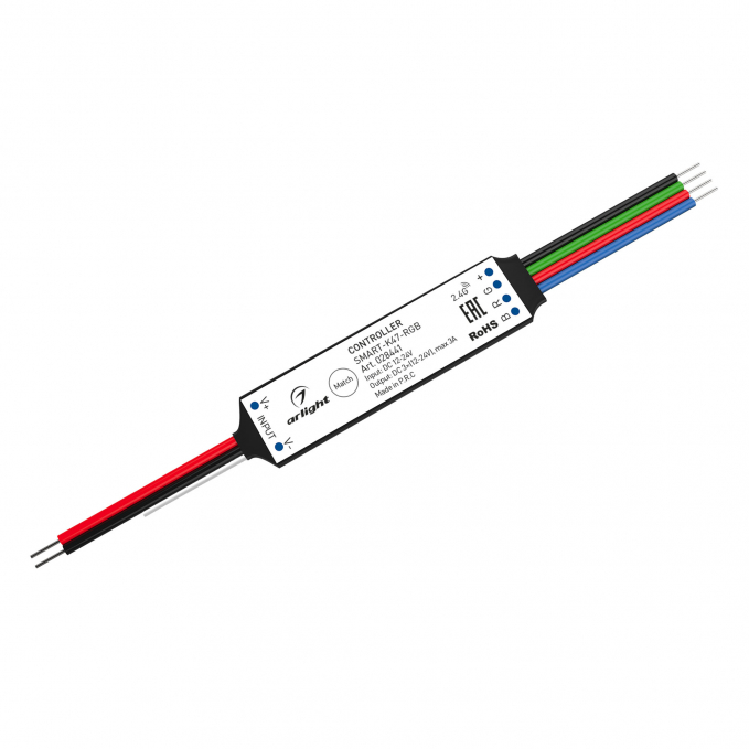 Контроллер SMART-K47-RGB (12-24V, 3x1A, 2.4G), Arlight, 028441, изображение 1 Контроллер SMART-K47-RGB (12-24V, 3x1A, 2.4G), Arlight, 028441, изображение 1