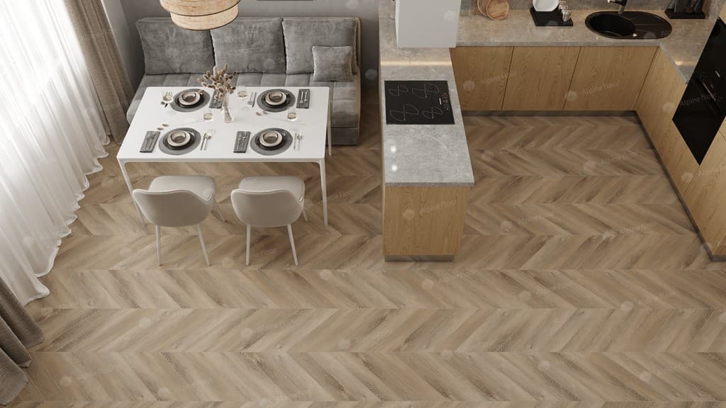 Каменный ламинат SPC Alpine Floor Chevron Alpine Дуб Синистра, ECO 18-6 MC