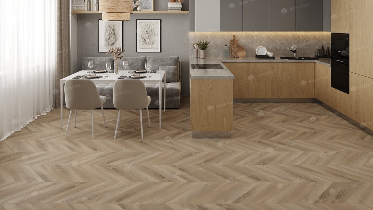 Каменный ламинат SPC Alpine Floor Chevron Alpine Дуб Синистра, ECO 18-6 MC