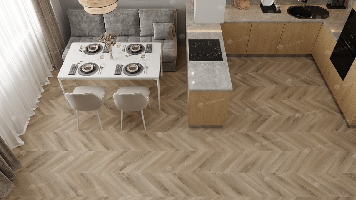 Каменный ламинат SPC Alpine Floor Chevron Alpine Дуб Синистра, ECO 18-6 MC