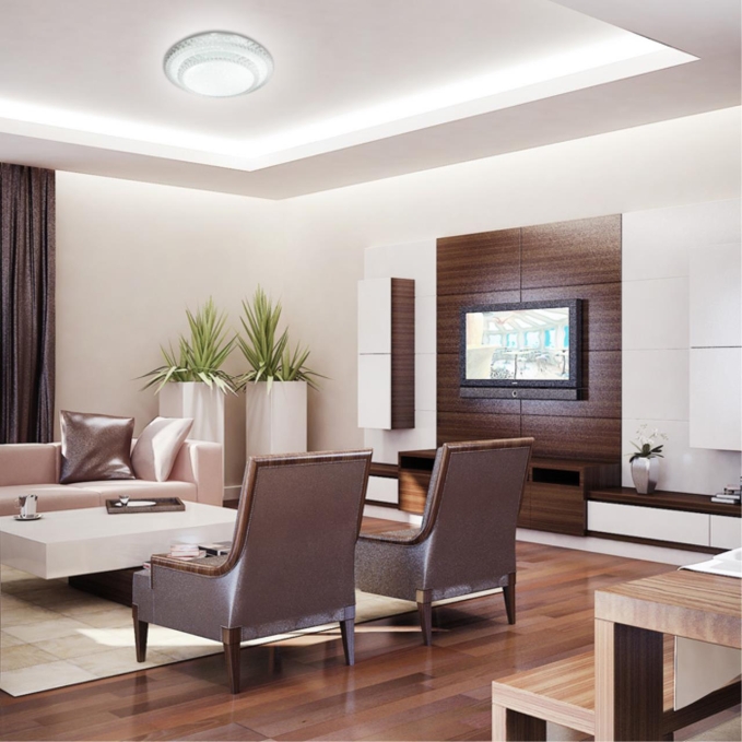 Светильник LED 48Вт 3000-6300K D350 IP43 пульт ДУ FLOORS PALE SN 197 СОНЕКС 2041/DL, фото в интерьере 1 Светильник LED 48Вт 3000-6300K D350 IP43 пульт ДУ FLOORS PALE SN 197 СОНЕКС 2041/DL, фото в интерьере 1