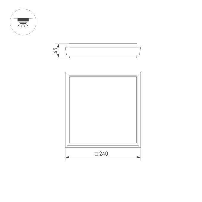 Светильник LGD-AREA-S240x240-25W Warm3000 (GR, 110 deg, 230V), Arlight, 029952, изображение 7 Светильник LGD-AREA-S240x240-25W Warm3000 (GR, 110 deg, 230V), Arlight, 029952, изображение 7