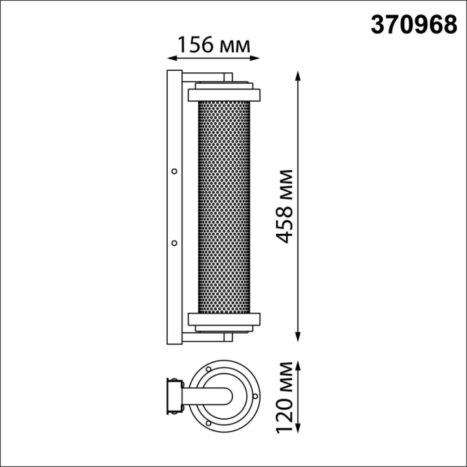 Светильник ландшафтный IP54 E27 2*max 25W 220-240V MATRIX STREET NT24 674 NOVOTECH 370968, схема товара Светильник ландшафтный IP54 E27 2*max 25W 220-240V MATRIX STREET NT24 674 NOVOTECH 370968, схема товара