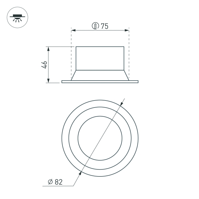 Светильник MS-BREEZE-BUILT-R82-9W Warm3000 (WH, 85 deg, 230V), Arlight, 036616 Светильник MS-BREEZE-BUILT-R82-9W Warm3000 (WH, 85 deg, 230V), Arlight, 036616
