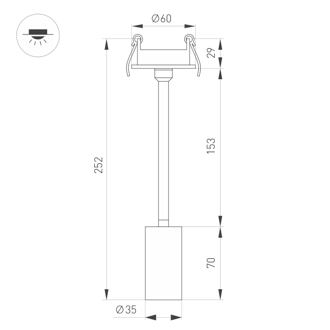 Светильник LGD-PERISCOPE-R35-6W Day4000 (WH, 24 deg, 230V), Arlight, 045199, изображение 4 Светильник LGD-PERISCOPE-R35-6W Day4000 (WH, 24 deg, 230V), Arlight, 045199, изображение 4