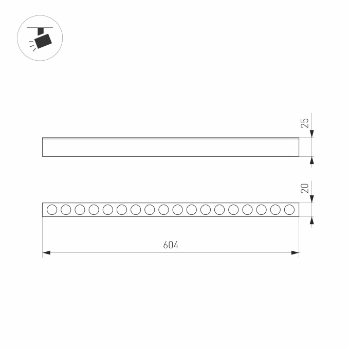 Светильник MAG-DOTS-25-L600-18W Day4000 (WH, 30 deg, 24V), Arlight, 050055, изображение 3 Светильник MAG-DOTS-25-L600-18W Day4000 (WH, 30 deg, 24V), Arlight, 050055, изображение 3