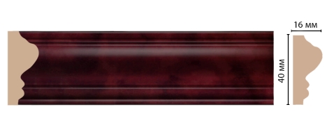 Молдинг Decomaster D030-62, 40x16x2400 мм