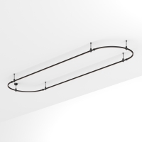 Основание ART-APRIORI-OVAL-ROD-200-4000x1000 (BK), Arlight, 048511