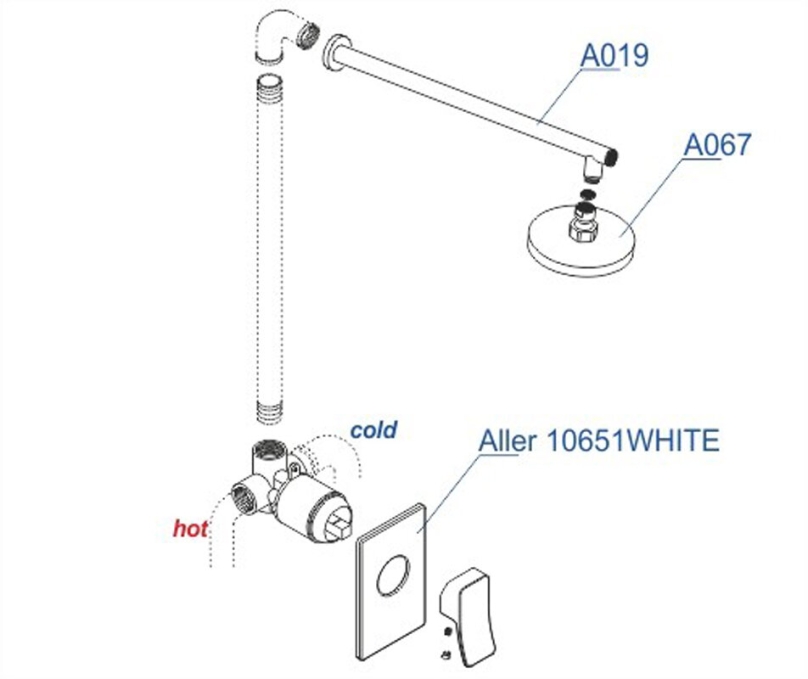 Душевая система WasserKRAFT A12667W Душевая система WasserKRAFT A12667W