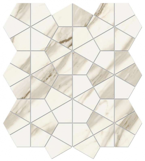 Мозаика Atlas Concorde Marvel Meraviglia Calacatta Bernini Hexagon Lapp. 40.3x46.6, AJQZ Мозаика Atlas Concorde Marvel Meraviglia Calacatta Bernini Hexagon Lapp. 40.3x46.6, AJQZ